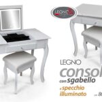 CONSOLLE TOP SPECCHIO SGABELLO Tolette TAVOLO TRUCCO Toletta Make Up 80*40*74 cm
