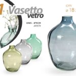 VASO VASETTO BOTTIGLIA BOMBONIERA CENTROTAVOLA MODERNO VETRO COLORATO ASS Ø18*25