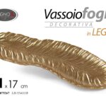 FOGLIA DECORATIVA VASSOIO TAVOLO CENTROTAVOLA COLOR ORO CLASSICO MODERNO 51*17cm