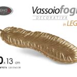 FOGLIA DECORATIVA VASSOIO TAVOLO CENTROTAVOLA COLOR ORO CLASSICO MODERNO 40*13cm
