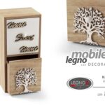 MOBILETTO ALBERO DELLA VITA CASSETTIERA TAVOLO COMODINO PORTA GIOIE TRUCCO 18*12