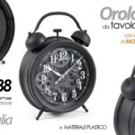OROLOGIO DA TAVOLO INGRANAGGI IN MOVIMENTO VISTA ABS NERO MODERNO VINTAGE 38 cm