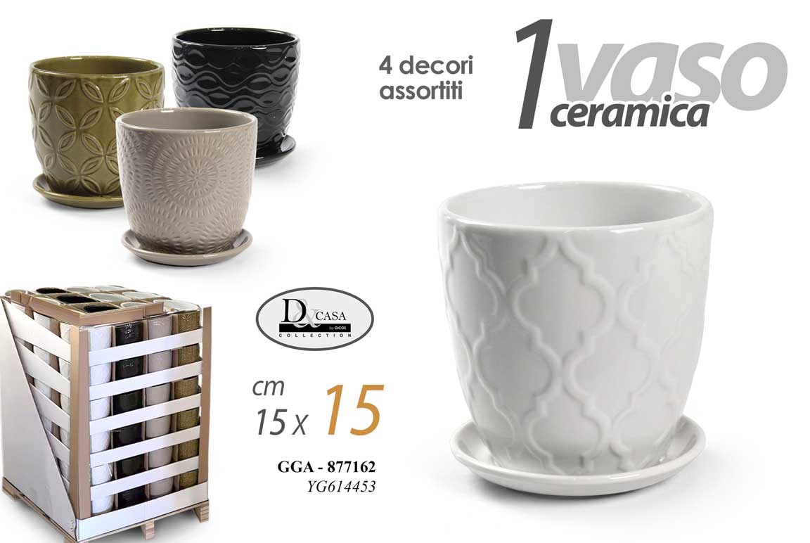 8025569877162 GGA/VASO TDO CERAM ASS 15*15CM YG614453 - immagine 1