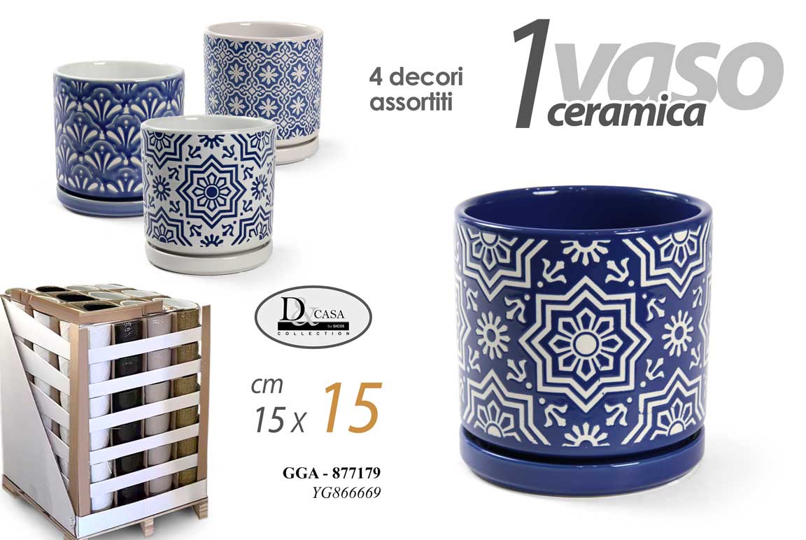 8025569877179 GGA/VASOTDO CERAM AS 15*15CM YG866669 - immagine 1