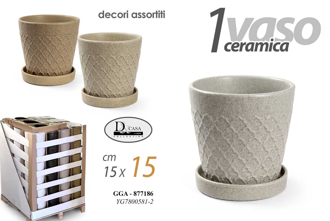 8025569877186 GGA/VASO TDO CER ASS 15*15CM YG780058 - immagine 1
