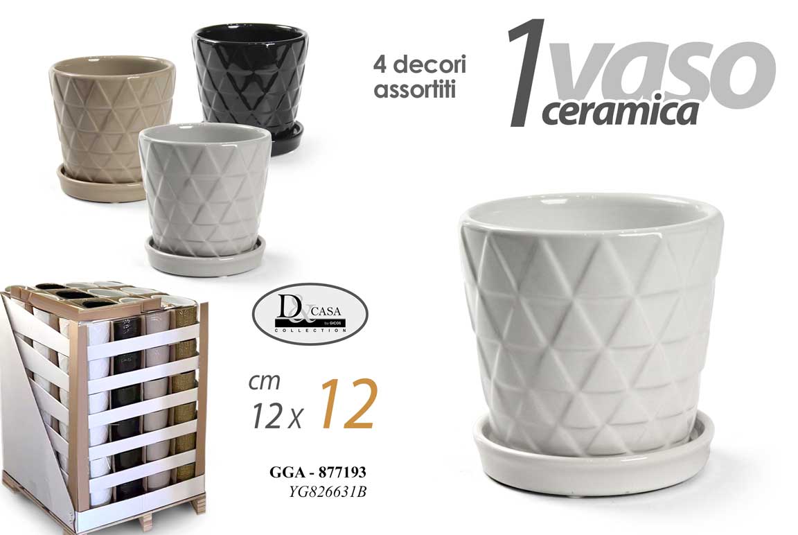 8025569877193 GGA/VASO TDO CERAM ASS 12*12CM YG826631B - immagine 1