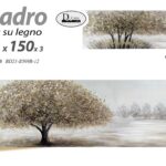 QUADRO STAMPA SU TELA Canvas LEGNO ALBERO ALBERI TRISTI ASSORTITI 50*150 cm