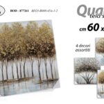 QUADRO STAMPA SU TELA Canvas LEGNO ALBERI AUTUNNO TRISTE DEC ASSORTITI 60*60 cm