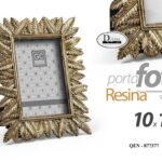 CORNICE PORTAFOTO DA TAVOLO MODERNO Classico RESINA DORATA ORO FOGLIE GCH 10*15