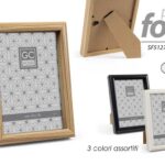 CORNICE PORTAFOTO DA TAVOLO MODERNA FOTO LEGNO MDF NERO BIANCO LEGNO ASSOR 13*18