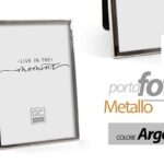 CORNICE PORTAFOTO DA TAVOLO FOTO MODERNO CLASSICO METALLO COLOR ARGENTO 20*25 cm
