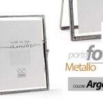 CORNICE PORTAFOTO DA TAVOLO FOTO METALLO COLOR ARGENTO CLASSICA MODERNO 10*15cm