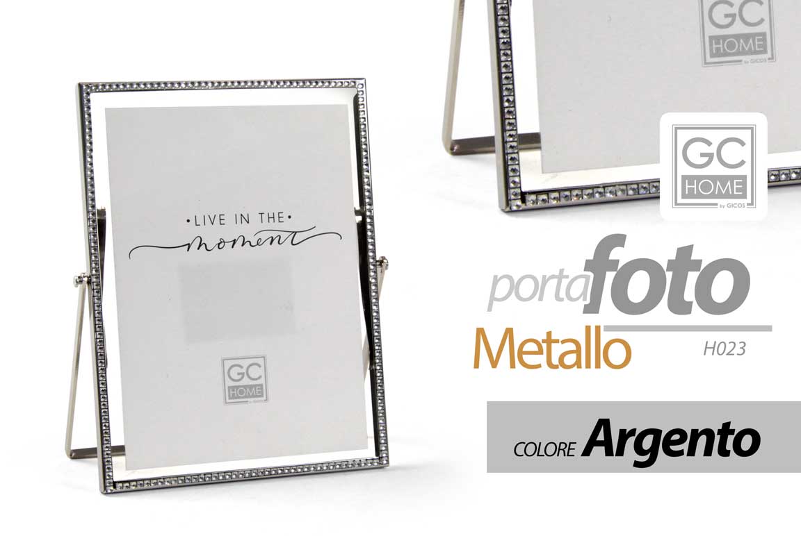 8025569877704 CORNICE PORTAFOTO DA TAVOLO FOTO METALLO COLOR ARGENTO CLASSICA MODERNO 10*15cm - immagine 1