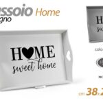 Vassoio cucina colazione moderno vintage cuore sweet home legno ass 38*26*6