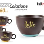 Tazza colazione jumbo cereali latte moderna ceramica urban chic assortite 460 ml