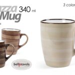 Tazza colazione mug the latte tisana te ceramica rustica vintage color as 340 ml