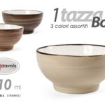 Tazza colazione bolo cereali latte ceramica rustica vintage color assor 610 ml