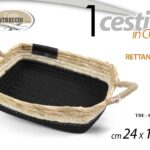 CESTINO CESTA CORDA PORTA OGGETTI CUCINA BIANCHERIA ARREDO BAGNO SALOTTO 24*19*6