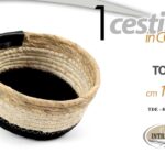 CESTO CESTINO CESTA PORTA OGGETTI BIANCHERIA ACCESSORI BAGNO VIMINI TONDA 17*8cm