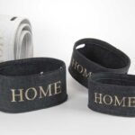 3 CESTE CESTA PORTA OGGETTI ACCESSORI SALOTTO CUCINA BAGNO HOME OVALI 18/16/14cm