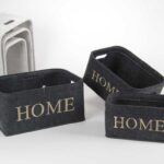 3 CESTE CESTA PORTA OGGETTI ACCESSORI SALOTTO CUCINA BAGNO RETTANGOLARE 18/16/14