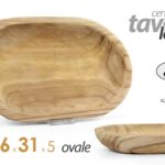 CENTRO TAVOLA VASSOIO OVALE LEGNO NATURALE STILE RUS GREZZO CUCINA CASA 46*31 cm