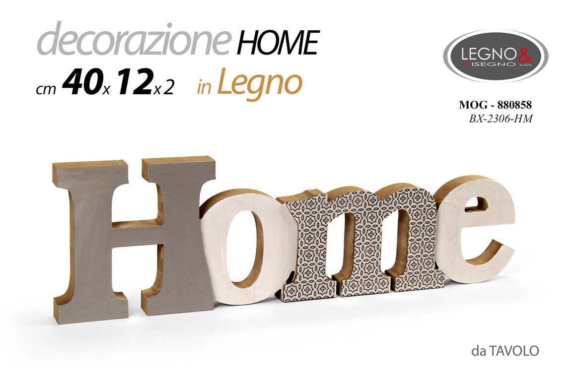 8025569880858 DECORAZIONE DA TAVOLO PARETE SCRITTA LEGNO FRASE DECORATIVA CASA HOME 40*12*2CM - immagine 1