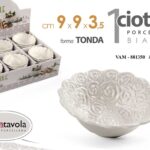 Ciotolina tonda rose buffet aperitivo finger food porcellana bianca 9*9 cm