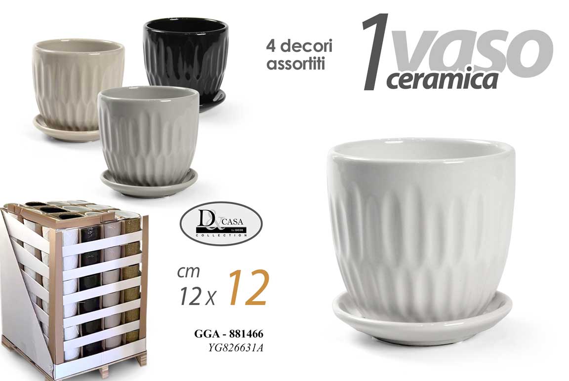 8025569881466 GGA/VASO TDO CERAM ASS 12*12CM YG826631A - immagine 1