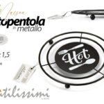 Sotto pentola tondo tavola metallo nero design moderno cucina maison 19 cm