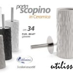 Portascopino da bagno Porta Scopino WC Spazzolone Water STILE COLA VERNICE 34 cm