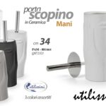 Portascopino da bagno Porta Scopino WC Spazzolone Water CHIC MANI VISO 34 cm