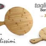 Tagliere tondo piatto vassoio aperitivo salumi formaggi pizza legno manico 32*24
