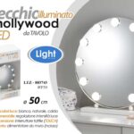 SPECCHIO DA TAVOLO TONDO BEAUTY TRUCCO LUCI LED DIMMERABILE TOUCH USB 50 CM