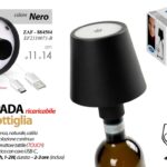 Lampada per Bottiglia LED Senza Fili Touch Dimmer 3 Tonalità di Luce Bar 14*11 N