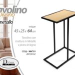 TAVOLO TAVOLINO RETTANGOLARE SALOTTO LEGNO METALLO MODERNO CLASSICO 45*H64cm