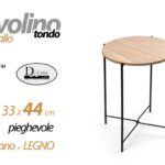 TAVOLO TAVOLINO TONDO CAFFè DIVANO SALOTTO LEGNO METALLO MODERNO CLASSICO 44*34