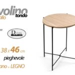 TAVOLO TAVOLINO TONDO CAFFè DIVANO SALOTTO LEGNO METALLO MODERNO CLASSICO h46*38