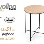 TAVOLO TAVOLINO TONDO CAFFè DIVANO SALOTTO LEGNO METALLO MODERNO CLASSICO h51*43