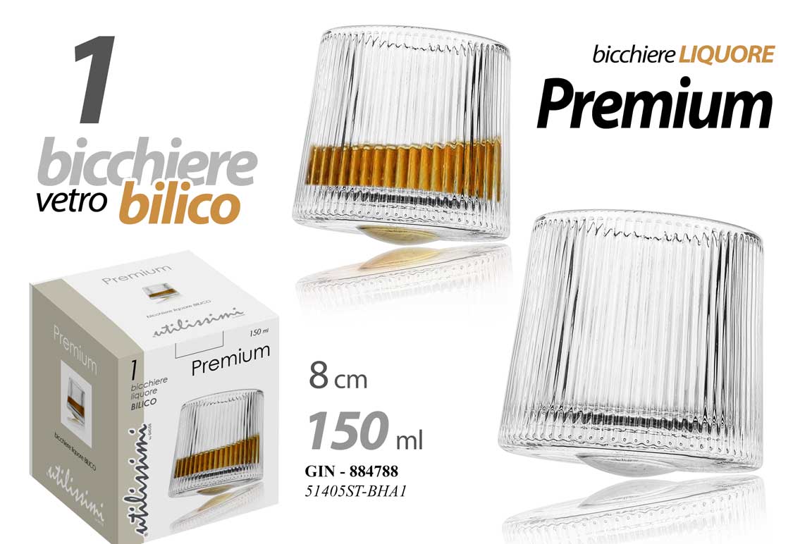 8025569884788 BICCHIERE LIQUORE BIBITA Vodka Bicchierino Shot AMARO Tequila BILICO 150 ML 8CM - immagine 1