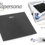 BILANCIA PESAPERSONE DIGITALE PESA PERSONE ELETTRONICA VETRO TEMP NERA 180 KG