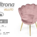 Poltrona relax a conchiglia VELLUTO METALLO DESIGN CLASSICO MODERNO 80*69*60cm