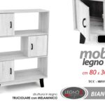 MOBILETTO Libreria ANTE ARMADIO Scaffale Moderna Ripiani MOBILE ROVERE 107*80*30