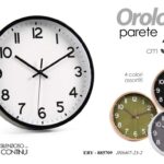 OROLOGIO DA PARETE TONDO MODERNO VINTAGE SILENZIOSO MINIMAL ASSORTITO ABS 31*4cm