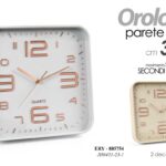 OROLOGIO DA PARETE QUADRATO MODERNO CLASSICO SILENZIOSO COLOR ASSORT ABS 31*4cm