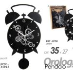 Orologio da Parete a Pendolo Stile Industriale Steampunk SILENZIOSO ASSORT 35*27