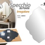 SPECCHIO DA PARETE IRREGOLARE CLASSICO MODERNO INGRESSO SALOTTO UFFICIO 50*66 CM