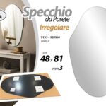 SPECCHIO DA PARETE IRREGOLARE CLASSICO MODERNO INGRESSO SALOTTO UFFICIO 81*41 CM