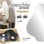 SPECCHIO DA PARETE IRREGOLARE CLASSICO MODERNO INGRESSO SALOTTO UFFICIO 60*90 CM