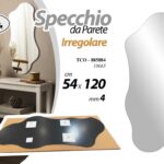SPECCHIO DA PARETE IRREGOLARE CLASSICO MODERNO INGRESSO SALOTTO UFFICIO 120*54cm